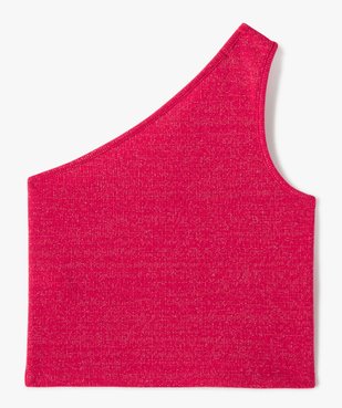 Tee-shirt asymétrique en maille pailletée fille vue3 - GEMO (JUNIOR) - GEMO