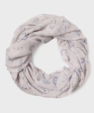Foulard tour de cou à motifs arc-en-ciel fille vue1 - GEMO 4G FILLE - GEMO