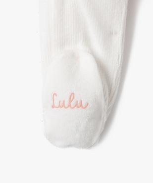 Pyjama en velours côtelé à col Claudine bébé - LuluCastagnette vue3 - LULU CASTAGNETTE GEMO FOR GOOD - GEMO