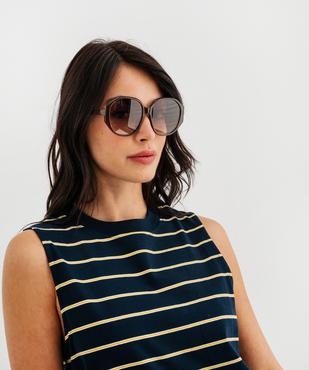 Robe courte sans manches à rayures femme - LuluCastagnette vue4 - LULU CASTAGNETTE G4G D - GEMO