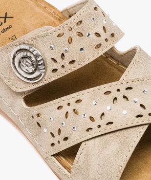 Sandales femme confort avec brides ornées de strass vue6 - GEMO (CONFORT) - GEMO
