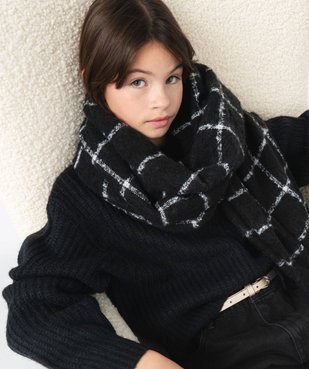 Echarpe plaid à carreaux fille vue1 - GEMO (JUNIOR) - GEMO