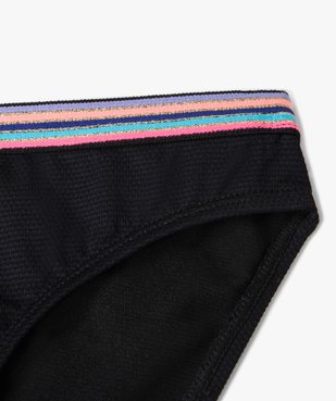 Slip de bain fille avec ceinture multicolore vue2 - GEMO (JUNIOR) - GEMO