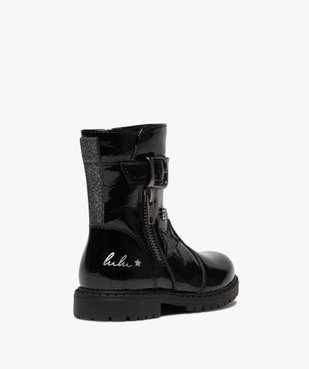 Boots fille vernies à détails argentés avec zip intérieur et fantaisie - LuluCastagnette vue4 - LULU CASTAGNETT - GEMO