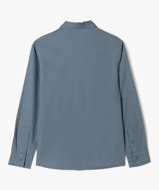 Chemise manches longues en coton lin mélangés garçon vue7 - GEMO (JUNIOR) - GEMO