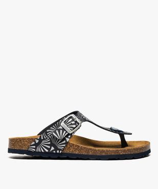 Sandales femme à bride entre-doigts en T et motifs pailletés vue3 - GEMO (CASUAL) - GEMO