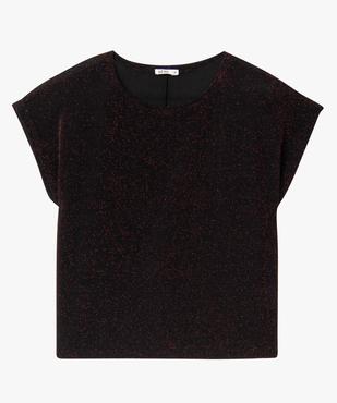 Tee-shirt femme sans manches en maille pailletée vue4 - GEMO(FEMME PAP) - GEMO