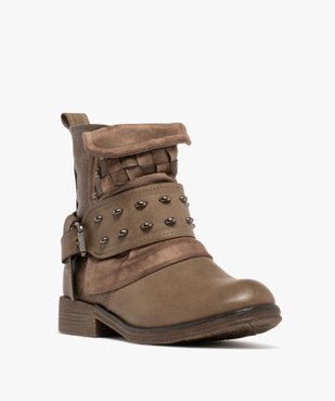Boots femme esprit western vue2 - GEMO (CASUAL) - GEMO