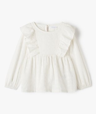 Blouse fille à manches longues et volants - LuluCastagnette vue1 - LULUCASTAGNETTE - GEMO