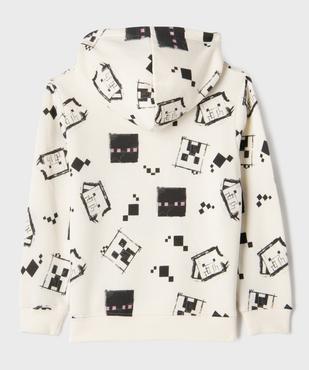Sweat à capuche à motifs graphiques garçon - Minecraft vue3 - MINECRAFT - GEMO