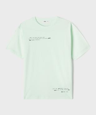 Tee-shirt manches courtes avec inscription poitrine garçon vue1 - GEMO (JUNIOR) - GEMO