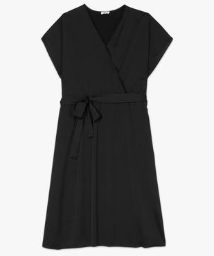 Robe femme satinée à encolure croisée vue4 - GEMO (G TAILLE) - GEMO