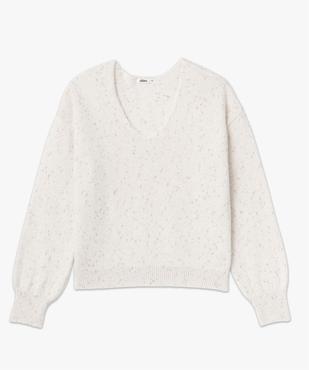 Pull femme coupe courte avec touches pailletées vue4 - GEMO(FEMME PAP) - GEMO