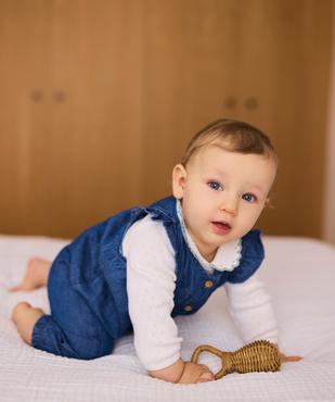 Combinaison longue en chambray bébé fille - LuluCastagnette vue7 - LULUCASTAGNETTE - GEMO
