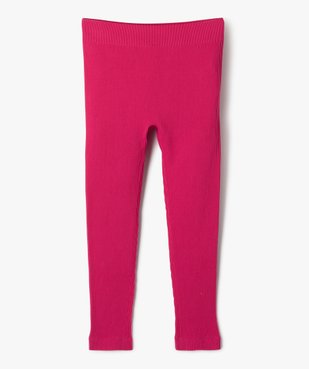 Legging de sport long en maille côtelée sans coutures fille vue3 - GEMO (ENFANT) - GEMO