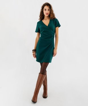 Robe à manches courtes effet drapé femme vue4 - PREMIER PRIX BY GEMO - GEMO