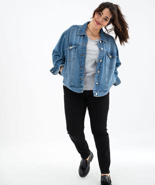 Tee-shirt manches courte à col V femme grande taille vue12 - GEMO (G TAILLE) - GEMO