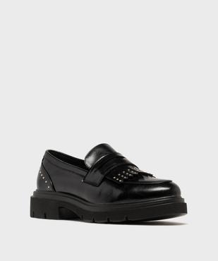 Mocassins à clous et épaisse semelle crantée femme vue2 - 5 MILES - GEMO