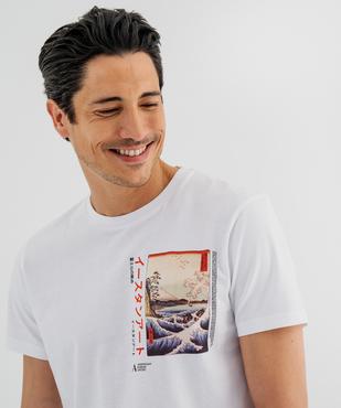 Tee-shirt manches courtes imprimé homme - Ashmolean Museum Oxford vue2 - HOKUSAI - GEMO