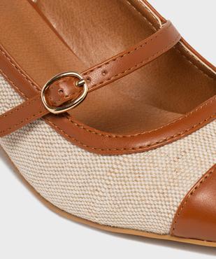 Escarpins slingbacks à talon large, bout carré et brides femme vue6 - FOLLOW ME - GEMO