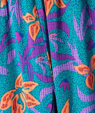 Pantalon large et fluide à motifs fille vue3 - GEMO (ENFANT) - GEMO