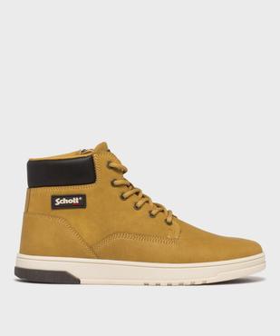 Boots homme à lacets ronds, zip et semelle sportswear - Schott vue1 - SCHOTT - GEMO