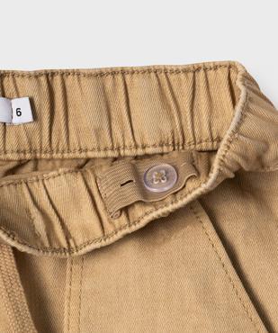 Pantalon chino extensible avec taille élastique garçon vue3 - GEMO (ENFANT) - GEMO