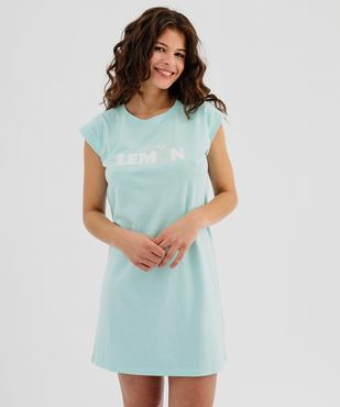 Chemise de nuit sans manches imprimée femme vue1 - GEMO 4G FEMME - GEMO