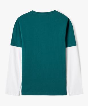 Tee-shirt à manches longues effet 2 en 1 garçon vue5 - GEMO 4G GARCON - GEMO