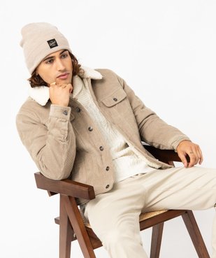 Veste en velours côtelée doublée fourrure imitation homme vue1 - GEMO (HOMME) - GEMO