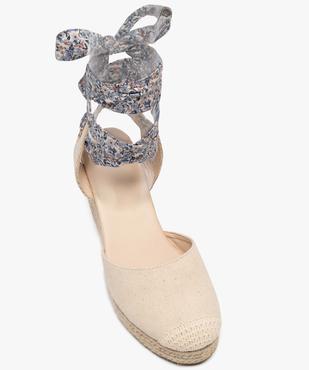 Sandales à talon compensé à brides foulard femme  vue5 - VALENTINA BALDANO GEMO FORGOOD - GEMO