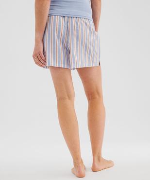 Short de pyjama en voile de coton imprimé femme vue6 - GEMO 4G FEMME - GEMO