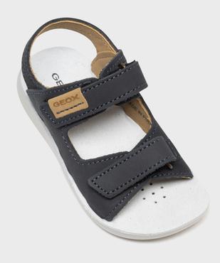 Sandales dessus cuir avec fermeture scratchs bébé garçon - Geox vue5 - GEOX - GEMO