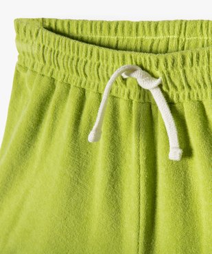 Short de plage fille en éponge avec finitions contrastantes vue2 - GEMO (JUNIOR) - GEMO