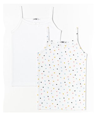 Débardeurs en coton fille (lot de 2) vue1 - GEMO 4G FILLE - GEMO