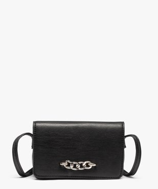 Pochette femme avec rabat et chaîne métallique vue1 - GEMO (ACCESS) - GEMO