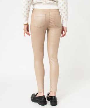 Pantalon pailleté coupe skinny taille haute femme vue3 - GEMO 4G FEMME - GEMO