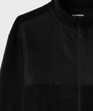 Sweat zippé bi-matières avec col montant garçon vue3 - GEMO (JUNIOR) - GEMO