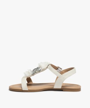 Sandales filles à talon plat et fleurs en tulle vue4 - GEMO (ENFANT) - GEMO