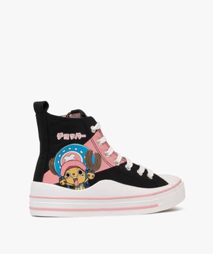 Baskets femme en toile montantes à semelle épaisse avec liseré coloré - One Piece vue5 - ONE PIECE - GEMO