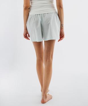 Short de pyjama à carreaux vichy femme vue3 - GEMO 4G FEMME - GEMO