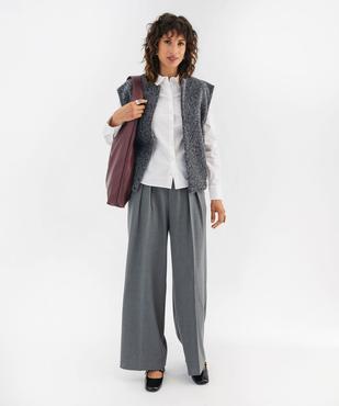 Chemise unie en coton stretch femme vue4 - GEMO(FEMME PAP) - GEMO