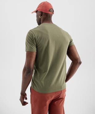 Tee-shirt manches courtes avec motif positif homme vue3 - GEMO 4G HOMME - GEMO