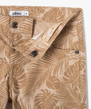 Bermuda en coton twill imprimé à revers garçon vue2 - GEMO 4G GARCON - GEMO