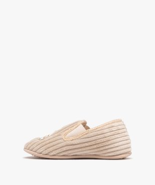 Chaussons en velours côtelé fille - LuluCastagnette vue3 - LULU CASTAGNETT - GEMO