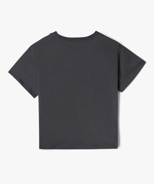 Tee-shirt crop top à manches courtes imprimé fille vue7 - GEMO 4G FILLE - GEMO