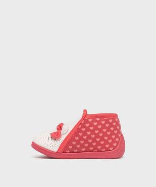 Chaussons botillons en velours bébé fille - Hello Kitty vue3 - HELLO KITTY - GEMO