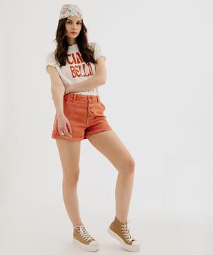 Tee-shirt manches courtes imprimé femme vue5 - GEMO 4G FEMME - GEMO