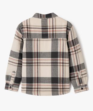 Surchemise à carreaux doublée d'une maille peluche garçon vue3 - GEMO (ENFANT) - GEMO