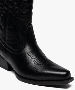 Bottes femme à petit talon et montantes style santiag vue7 - FOLLOW ME - GEMO